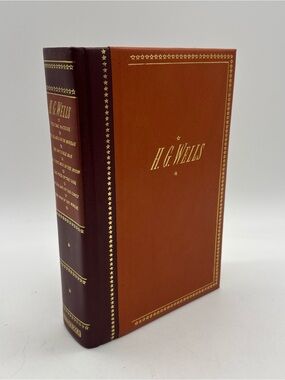 Vintage H. G. Wells Heinemann/Octopus Deluxe Bonded Leather Hardcover (1985)